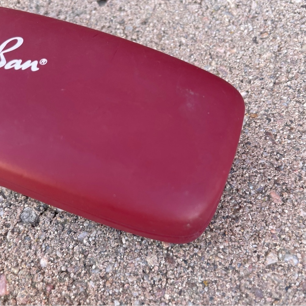 RAY BAN Gatto Deep Red Eye Glasses Sunglasses Case - Picture 3 of 11